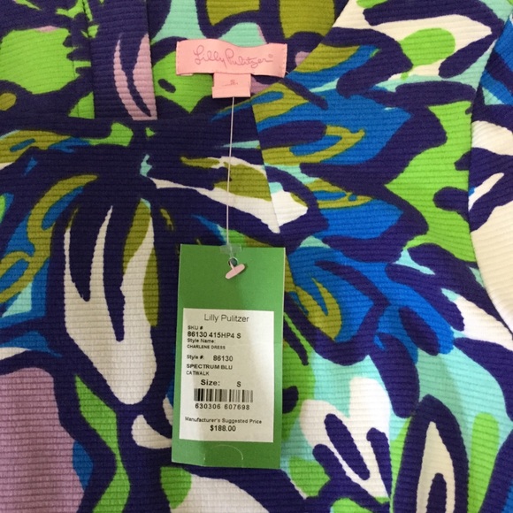 Lilly Pulitzer Charlene Spectrum Blue Catwalk NWT - Picture 4 of 5